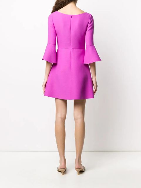 Valentino Garavani flared sleeves mini dress - Purple