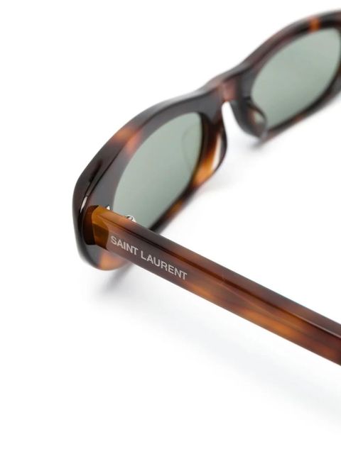 Saint Laurent Eyewear SL 557 slim tortoiseshell sunglasses - Green