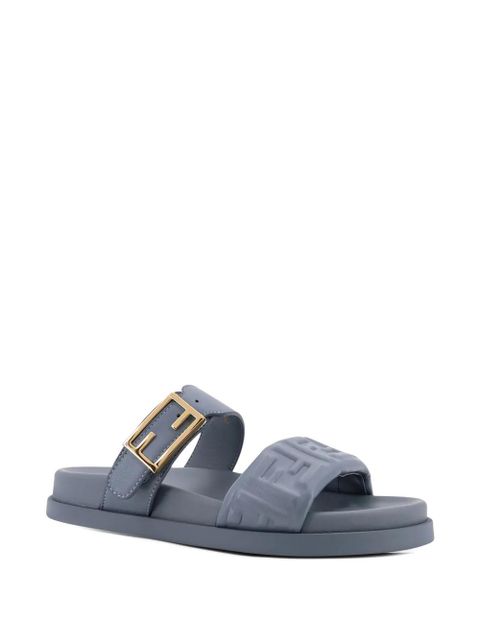FENDI Fendi Feel embossed logo strap sandals - Blue - zdjęcie produktu nr 2