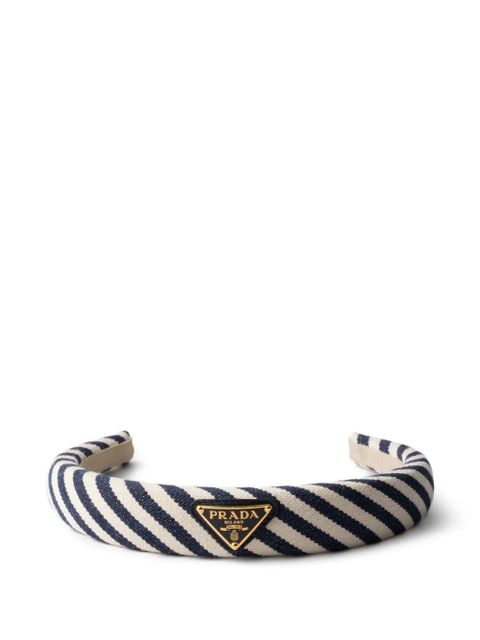 Prada striped headband - Blue