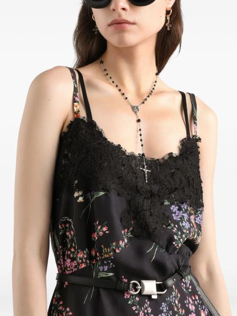 Dolce & Gabbana floral lace mini dress - Black
