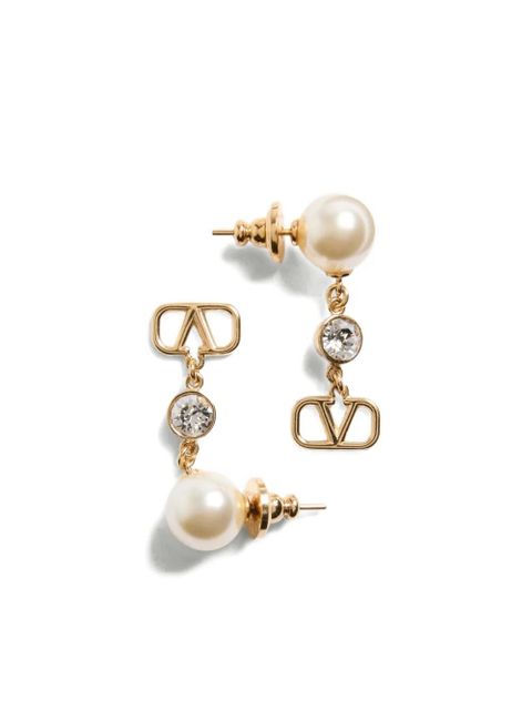 Valentino Garavani VLogo Signature drop earrings - Gold