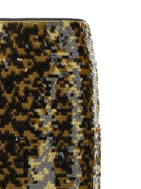 STAUD Ciara sequined midi skirt - Brown