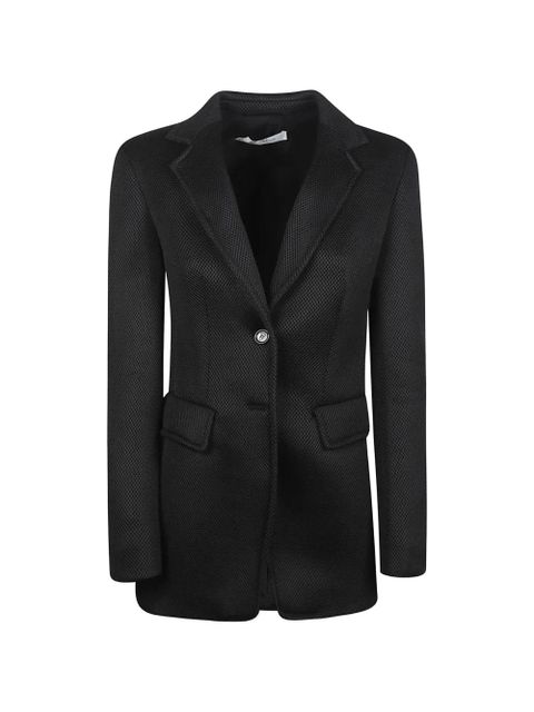 Max Mara textured single-breasted blazer - Black - zdjęcie produktu nr 1