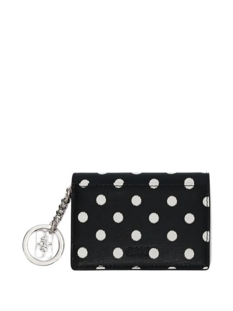 GANNI polka-dot logo-charm wallet - Black - zdjęcie produktu nr 2