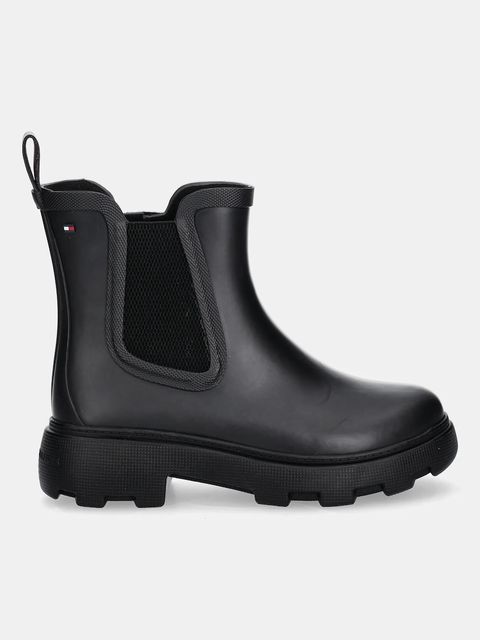 Tommy Hilfiger kalosze FLAG ANKLE RAINBOOT WARM LINING damskie kolor czarny FW0FW08974 - zdjęcie produktu nr 2