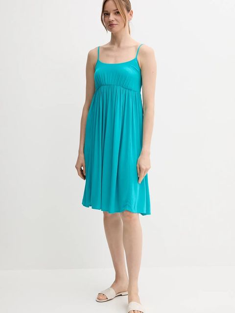 United Colors of Benetton sukienka kolor turkusowy mini rozkloszowana 4VW95V028