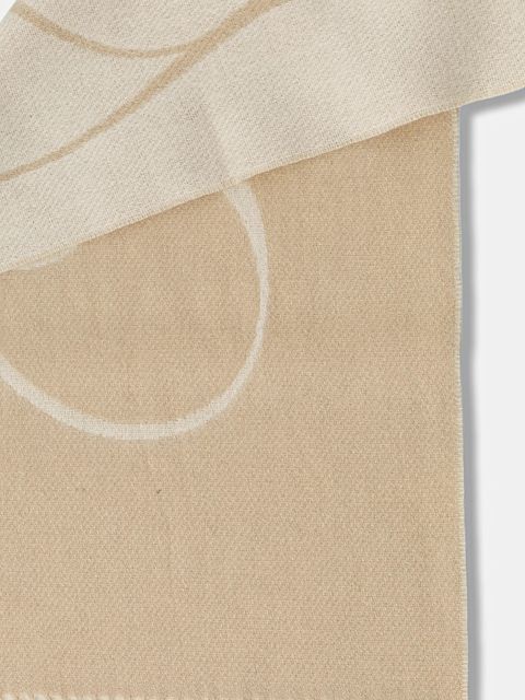 Tommy Hilfiger szalik wełniany damski kolor beżowy wzorzysty AW0AW17786 - zdjęcie produktu nr 2