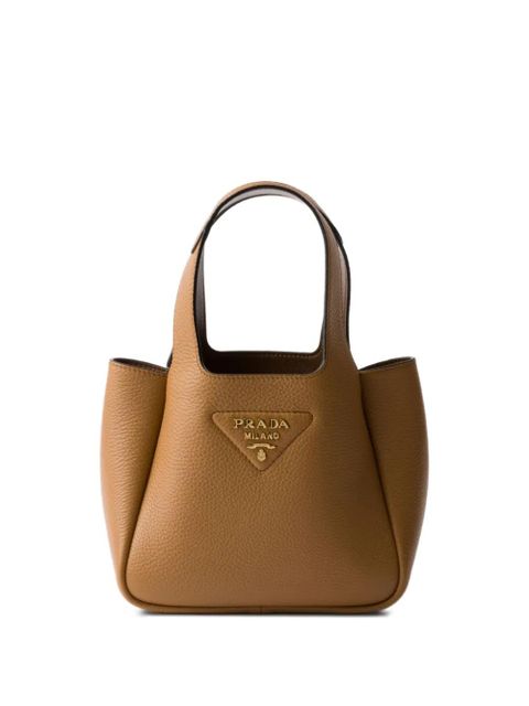 Prada leather mini bag - Brown - zdjęcie produktu nr 1
