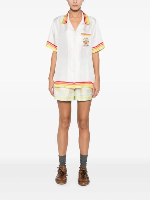 Casablanca stripe-detailing shirt - White