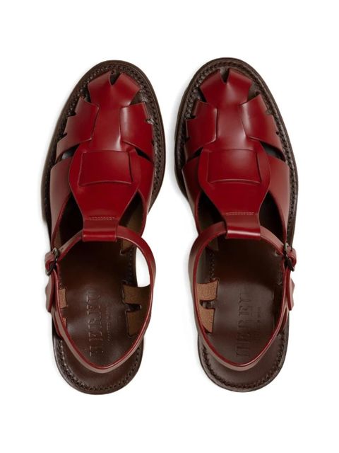 Hereu Pesca cut-out heeled fisherman sandals - Red