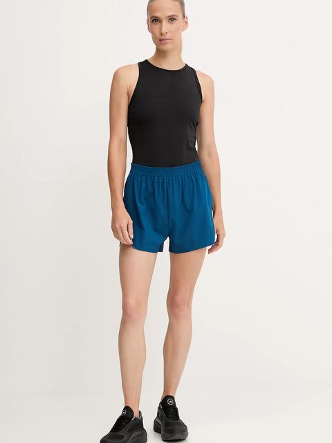 On szorty do biegania damskie kolor granatowy gładkie high waist 1WF10333536 - zdjęcie produktu nr 2