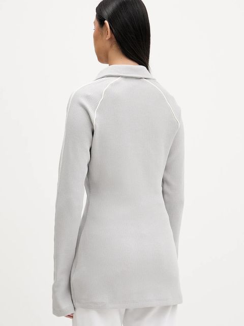 adidas Originals koszula Button Down damska kolor szary regular z kołnierzykiem klasycznym KR5109