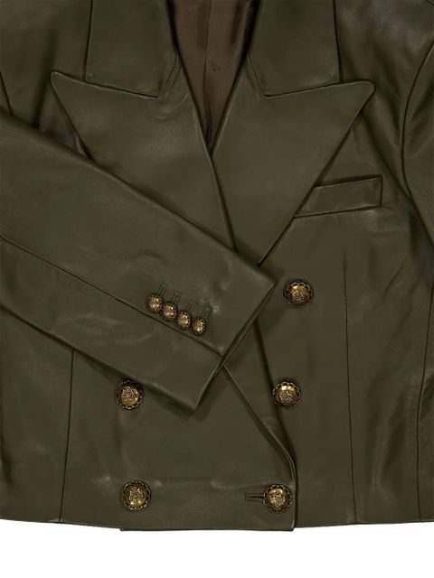 ZIMMERMANN double-breasted leather blazer - Green
