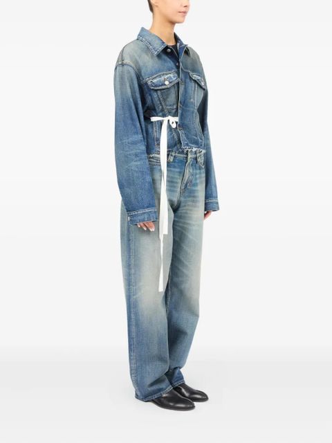 MM6 Maison Margiela belted denim jacket - Blue - zdjęcie produktu nr 2