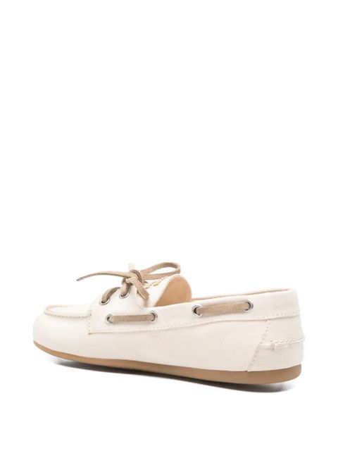 Miu Miu lace-up boat shoes - Neutrals