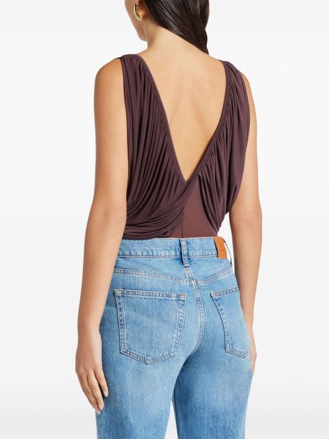 Magda Butrym ruched bodysuit - Purple