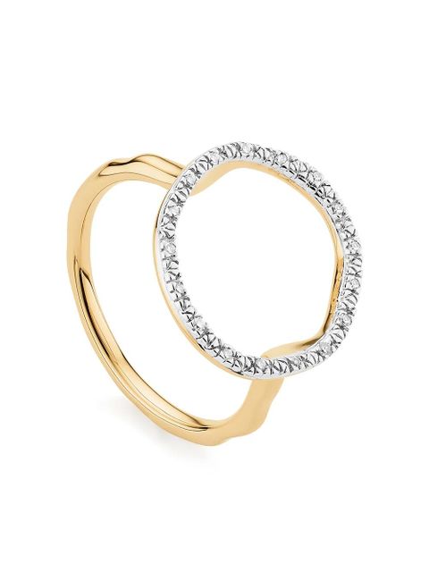 Monica Vinader Riva circle diamond ring - Gold - zdjęcie produktu nr 2
