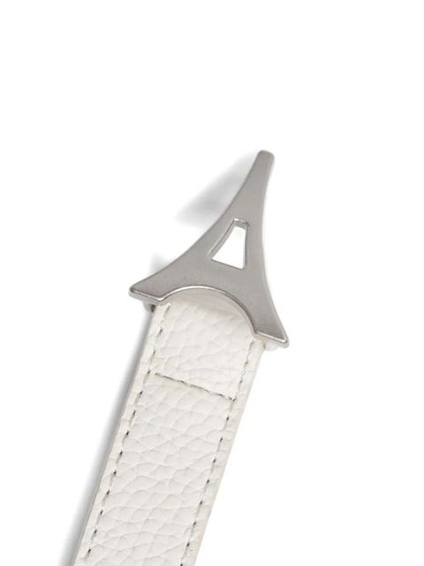 Manière De Voir Leonie Eiffel slim suede belt - White