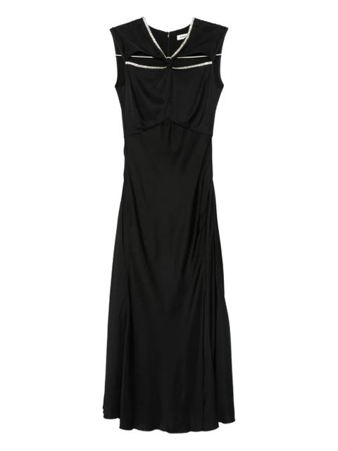SANDRO rhinestone-embellished maxi dress - Black