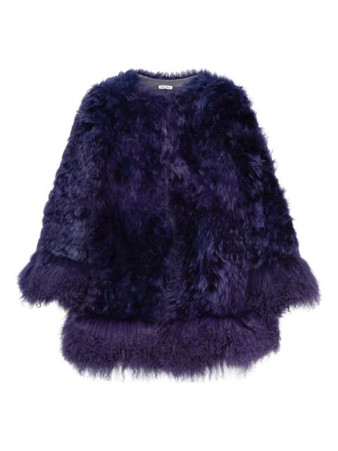 Miu Miu textured coat - Purple - zdjęcie produktu nr 1