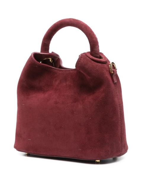 Elleme Madeleine suede top-handle tote bag - Red