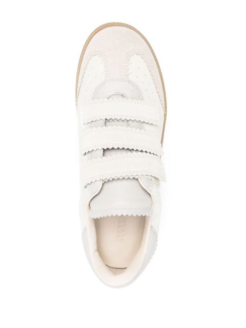 ISABEL MARANT Beth low-top leather sneakers - Neutrals