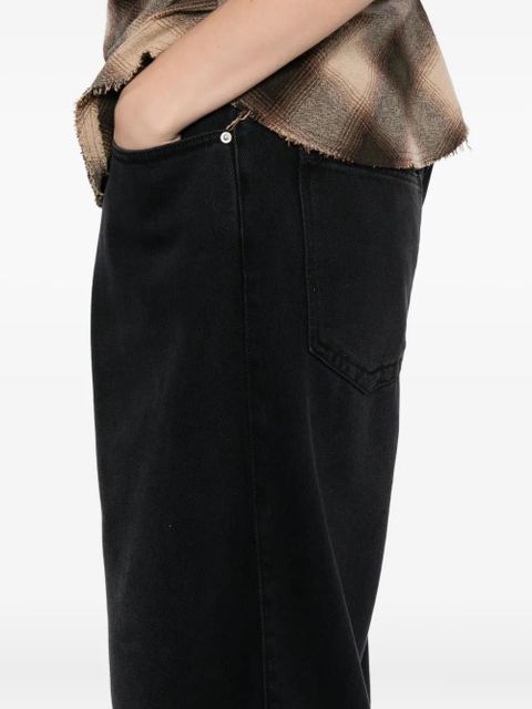 ISABEL MARANT pleated faded jeans - Black