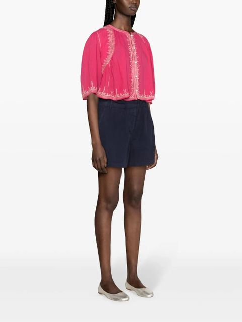 MARANT ÉTOILE Perkins embroidered-detailing blouse - Pink
