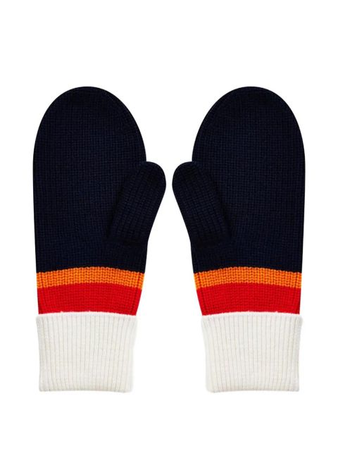 Michael Kors x Ellesse logo-detail striped mittens - Blue - zdjęcie produktu nr 1