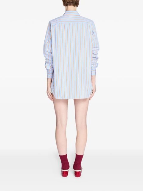 DRIES VAN NOTEN striped cotton shirt - Blue