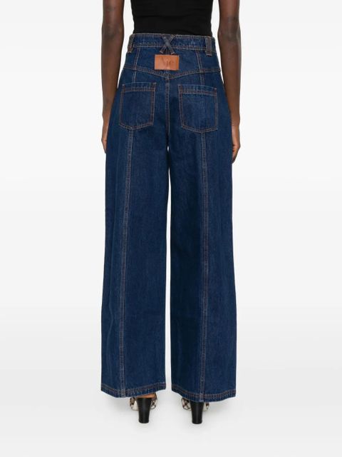 Aje Genesis buttoned panelled jeans - Blue