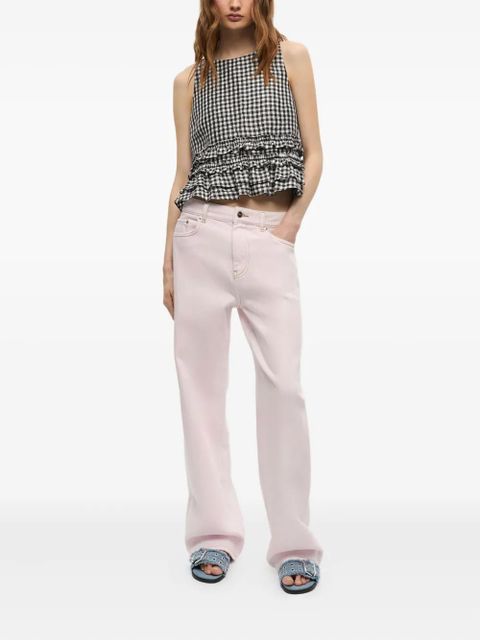 GANNI logo-patch jeans - Pink - zdjęcie produktu nr 2