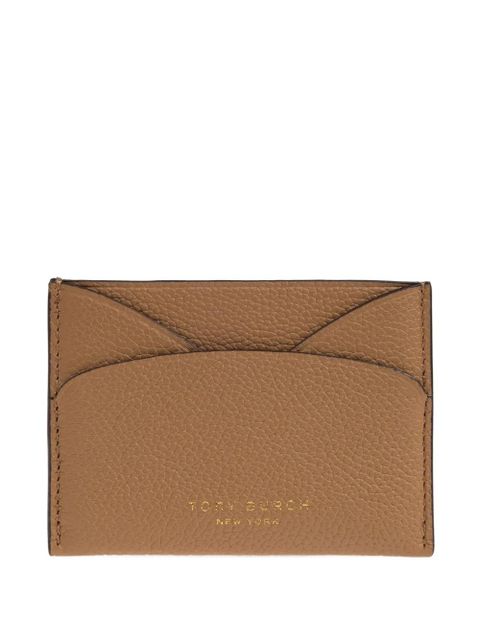 Tory Burch Romy leather card holder - Brown