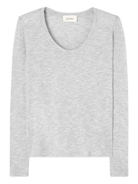 American Vintage Jacksonville long-sleeve scoop-neck top - Grey - zdjęcie produktu nr 1
