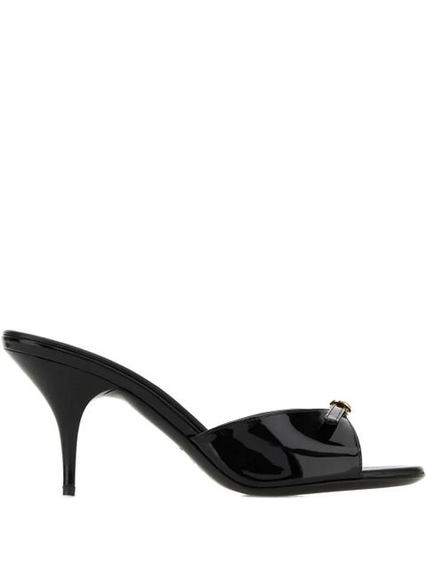 Miu Miu 75mm leather sandals - Black - zdjęcie produktu nr 1