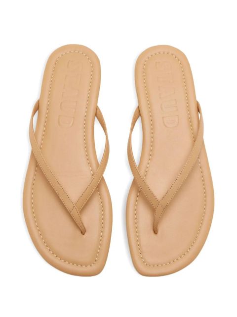 STAUD leather thong sandals - Neutrals - zdjęcie produktu nr 2