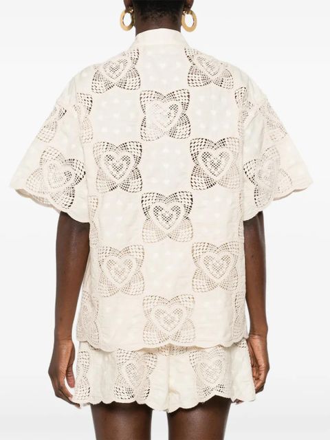 ZIMMERMANN Wanderlust scalloped shirt - Neutrals