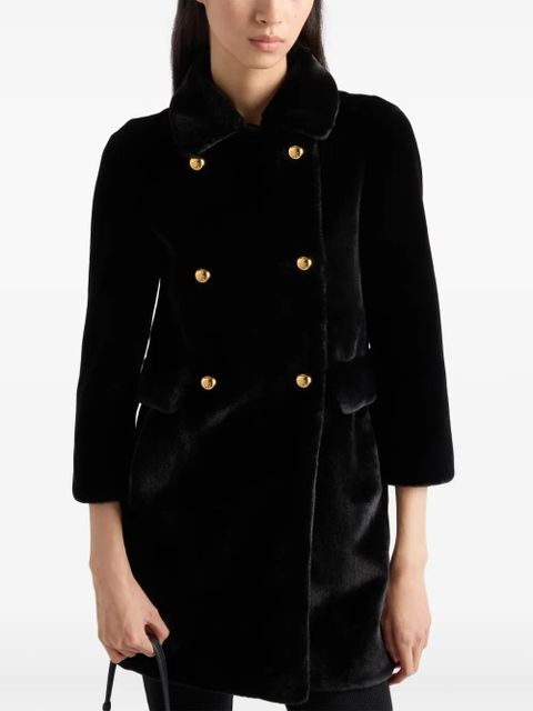 Prada Aspen double-breasted coat - Black