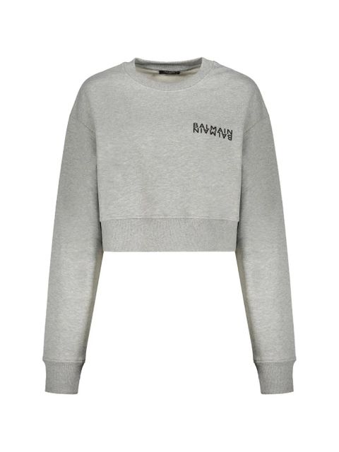 Balmain cropped sweatshirt - Grey - zdjęcie produktu nr 1