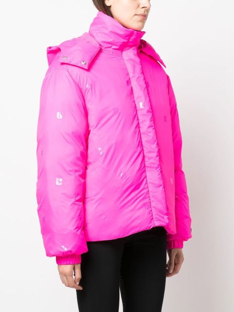 ROTATE BIRGER CHRISTENSEN Tina logo-patch zip-up jacket - Pink