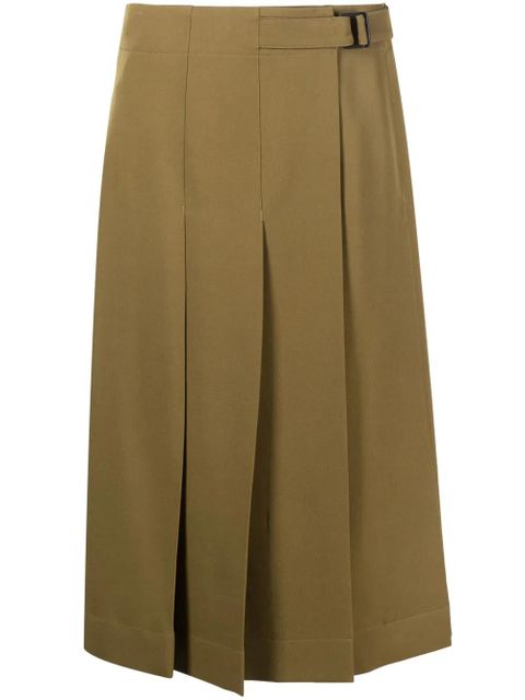 LEMAIRE pleated wool wrap skirt - Green - zdjęcie produktu nr 1