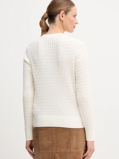 Tommy Hilfiger sweter bawełniany kolor beżowy lekki WW0WW44993