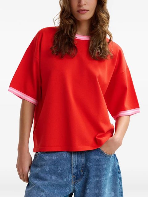 Essentiel Antwerp contrast-trim T-shirt - Red