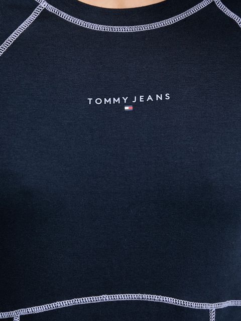 Tommy Jeans longsleeve kolor granatowy DW0DW21539