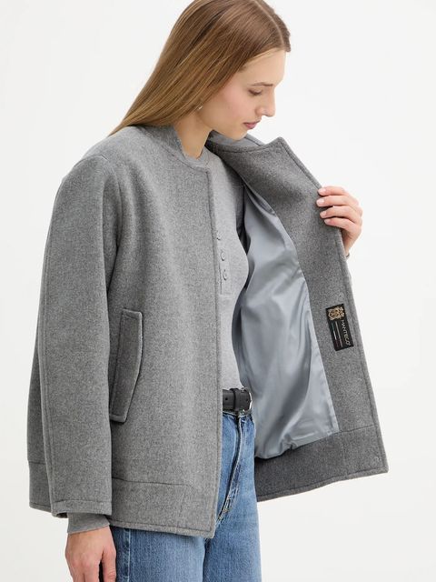 Marella kurtka z dodatkiem wełny Emme by Marella kolor szary przejściowa 2525086072200