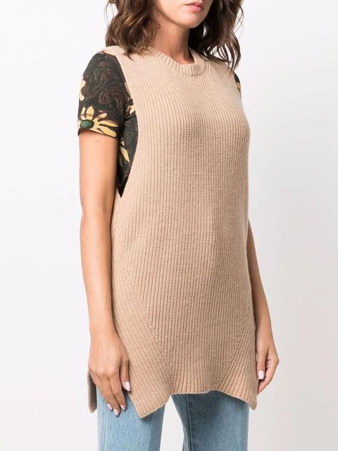 Nanushka oversized ribbed-knit vest - Neutrals