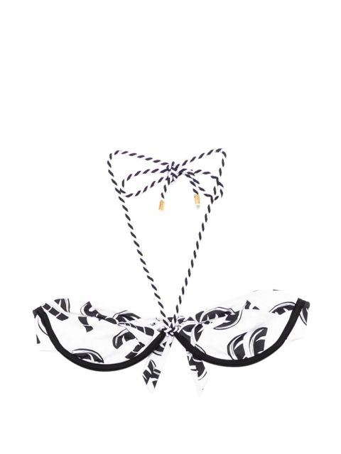 FARM Rio palms-print bikini top - White - zdjęcie produktu nr 1