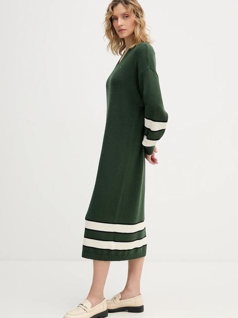 Tommy Hilfiger sukienka z dodatkiem kaszmiru