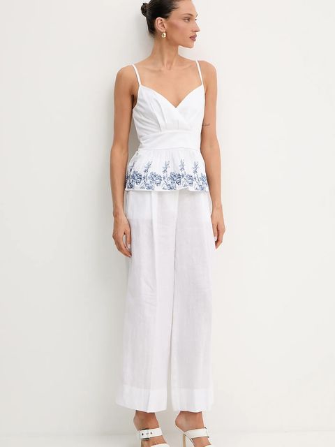 Guess top damska kolor biały z aplikacją W5GH1A WH580 - zdjęcie produktu nr 2